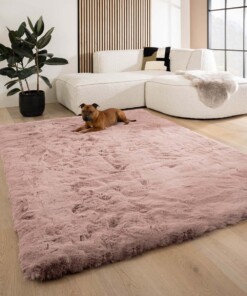 Fluffy vloerkleed - Comfy Deluxe roze - sfeer