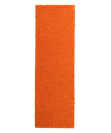 Hoogpolige loper shaggy Trend effen - oranje - overzicht, thumbnail