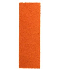 Hoogpolige loper shaggy Trend effen - oranje - overzicht