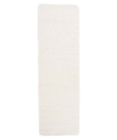 Hoogpolige loper shaggy Trend effen - wit - overzicht, thumbnail