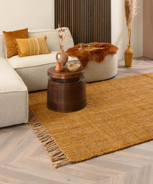 Jute vloerkleed Chunky - Boho&me - goud/naturel - sfeer
