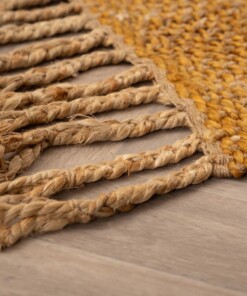 Jute loper Chunky - Boho & me - goud/naturel - close up, thumbnail Jute loper Chunky - Boho & me - goud/naturel - close up, thumbnail