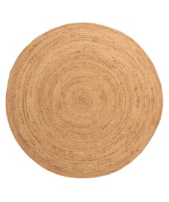 Jute vloerkleed rond - Boho & me - naturel - overzicht