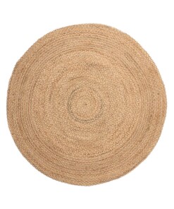 Jute vloerkleed rond - Braided - naturel - overzicht