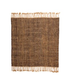 Jute vloerkleed vierkant - Chunky bruin/naturel - overzicht