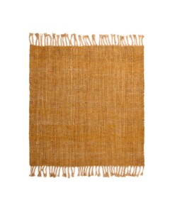 Jute vloerkleed vierkant - Chunky goud/naturel - overzicht