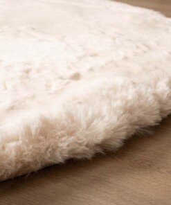 Fluffy vloerkleed rond - Comfy Deluxe crème - close up, thumbnail Fluffy vloerkleed rond - Comfy Deluxe crème - close up, thumbnail