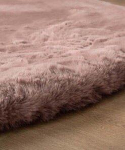 Fluffy vloerkleed rond - Comfy Deluxe roze - close up, thumbnail Fluffy vloerkleed rond - Comfy Deluxe roze - close up, thumbnail