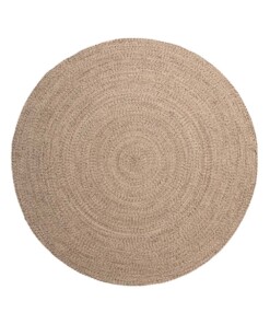 Rond vloerkleed katoen - Joy beige/wit - overzicht