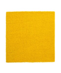 Vierkant hoogpolig vloerkleed shaggy Trend effen - geel - overzicht