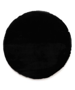 Fluffy vloerkleed rond - Comfy Deluxe zwart - overzicht
