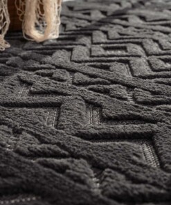 Balkonkleed - Elio antraciet - close up, thumbnail