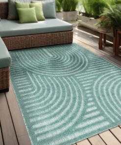 Binnen & buitenkleed - Reza turquoise - sfeer