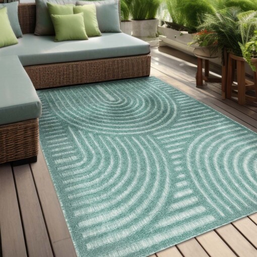 Balkonkleed - Reza turquoise - sfeer