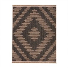 Jute buitenkleed - Karo beige/zwart - overzicht schuin, thumbnail Jute buitenkleed - Karo beige/zwart - overzicht schuin, thumbnail