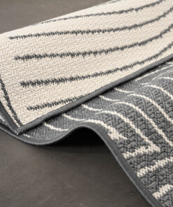 Buitenkleed bladeren - Flip Leaf grijs - close up, thumbnail