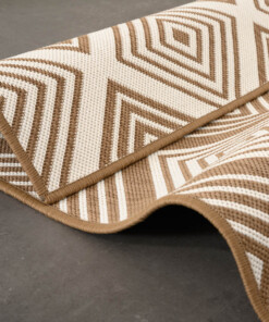 Buitenkleed ruit - Flip Gem lichtbruin - close up, thumbnail