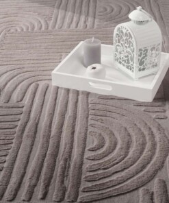 Zacht vloerkleed - Emily geometrisch taupe - close up, thumbnail Zacht vloerkleed - Emily geometrisch taupe - close up, thumbnail