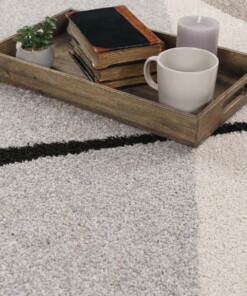 Abstract vloerkleed - Flux beige - overzicht, thumbnail