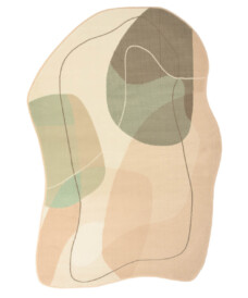 Organisch vloerkleed - Ease Stone zachtgroen - overzicht, thumbnail