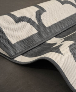 Retro buitenkleed - Flip Lucky grijs - close up, thumbnail Retro buitenkleed - Flip Lucky grijs - close up, thumbnail