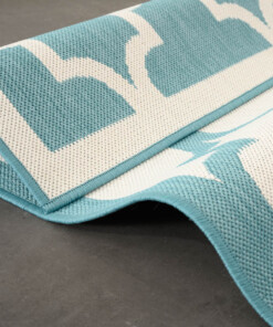 Retro buitenkleed - Flip Lucky turquoise - close up, thumbnail Retro buitenkleed - Flip Lucky turquoise - close up, thumbnail