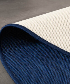 Rond buitenkleed effen - Flip donkerblauw - close up, thumbnail