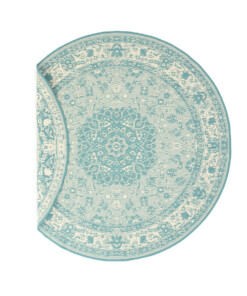 Rond Vintage buitenkleed - Flip Agnes turquoise - overzicht