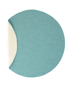 Rond Buitenkleed effen - Flip turquoise - overzicht