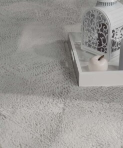 Laagpolig vloerkleed - Svea grijs - close up, thumbnail