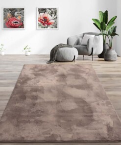 Laagpolig vloerkleed - Svea taupe - sfeer