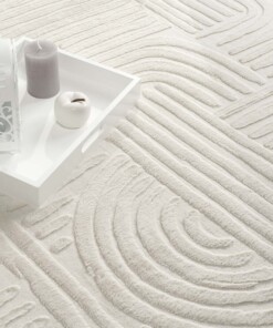 Zacht vloerkleed - Emily geometrisch crème - close up, thumbnail Zacht vloerkleed - Emily geometrisch crème - close up, thumbnail