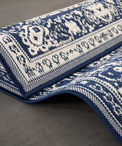 Vintage buitenkleed - Flip Agnes donkerblauw - close up, thumbnail