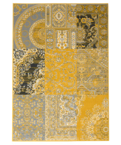 Vloerkleed patchwork - Ease Agatha okergeel - overzicht