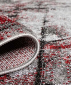 Abstract vloerkleed - Arlo rood - close up, thumbnail Abstract vloerkleed - Arlo rood - close up, thumbnail