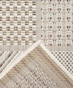 Buitenkleed geblokt - Lyra crème/multi - close up, thumbnail Buitenkleed geblokt - Lyra crème/multi - close up, thumbnail