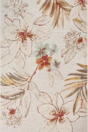 Buitenkleed bloemen - Lilly grijs - overzicht, thumbnail
