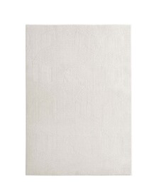 Zacht vloerkleed - Fuzz Waves crème - overzicht, thumbnail