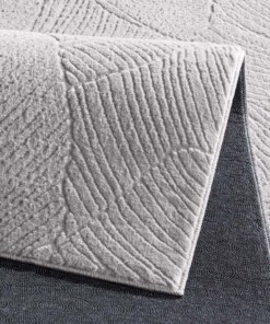 Zacht vloerkleed - Fuzz Leaf grijs - close up, thumbnail