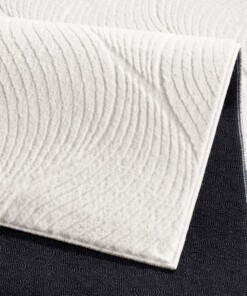 Zacht vloerkleed - Fuzz Whirl crème - close up, thumbnail