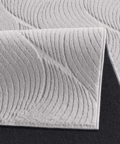 Zacht vloerkleed - Fuzz Whirl grijs - close up, thumbnail