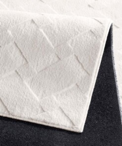 Zacht vloerkleed - Fuzz Karo crème - close up, thumbnail Zacht vloerkleed - Fuzz Karo crème - close up, thumbnail