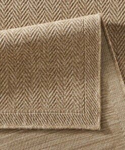 Jute buitenkleed zizag - Elara beige - close up, thumbnail