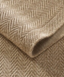 Jute buitenkleed zizag - Elara beige - close up, thumbnail