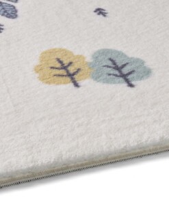 Zacht vloerkleed kinderkamer - Eekhoorn crème/multi - close up, thumbnail Zacht vloerkleed kinderkamer - Eekhoorn crème/multi - close up, thumbnail