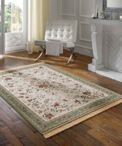 Oosters vloerkleed - Regal Flora crème/groen - sfeer