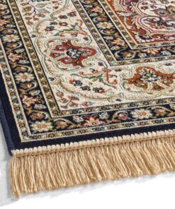 Perzisch tapijt - Regal Ariadne donkerblauw - close up, thumbnail