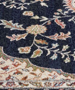 Perzisch tapijt - Regal Victor donkerblauw - close up, thumbnail