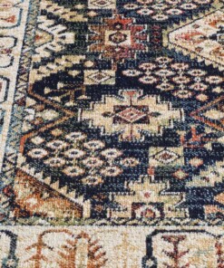 Oosters vloerkleed - Regal Leander donkerblauw - close up, thumbnail Oosters vloerkleed - Regal Leander donkerblauw - close up, thumbnail