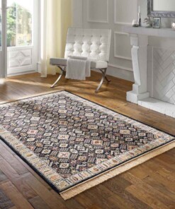 Oosters vloerkleed - Regal Leander donkerblauw - sfeer